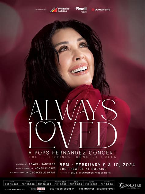 pops fernandez concert|Pops Fernandez Announces Upcoming Concert 'Always Loved'.